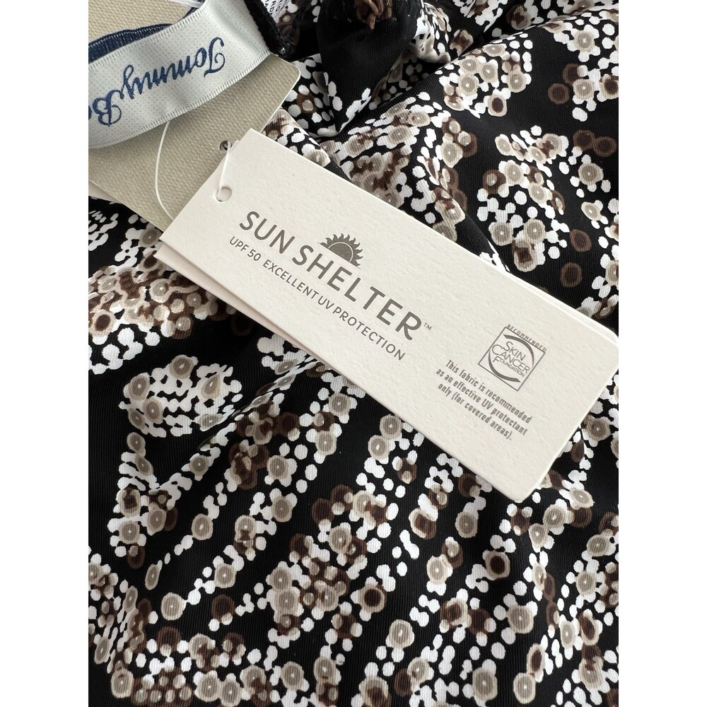 Tommy Bahama Playa Brava Reversible One Piece Swimsuit Blk & White Size 6 - NWT - Picture 8 of 11